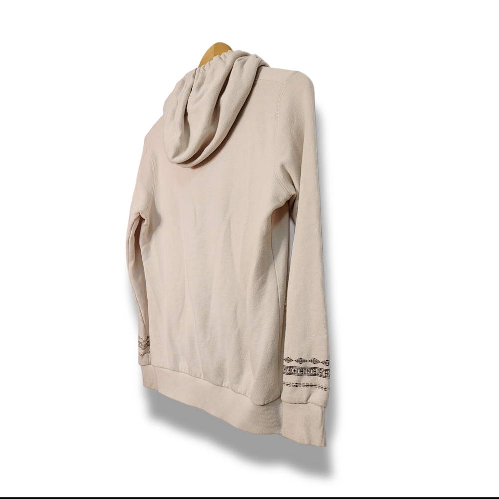🌿Women's Billabong Tribal Print Off-White Hooded Sweatshirt - Medium - Picture 11 of 16
